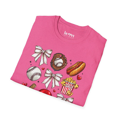 Glitter Baseball Sports T-Shirt – Sparkly Baseball Tee for Fans & Players