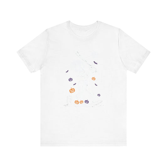 Skeleton Halloween Baseball T-shirt