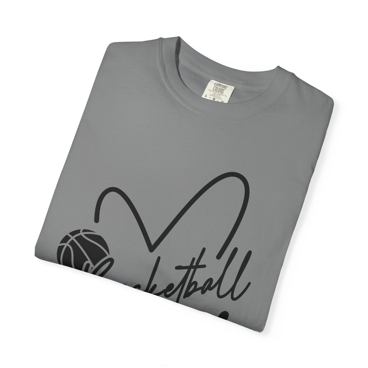 Basketball Mom Heart T-Shirt 🏀 | Cute Cursive Basketball Mom Tee