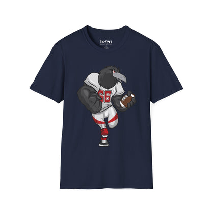 Black Crow Football Mascot T-Shirt – Fierce American Football Fan Apparel 🏈🦅
