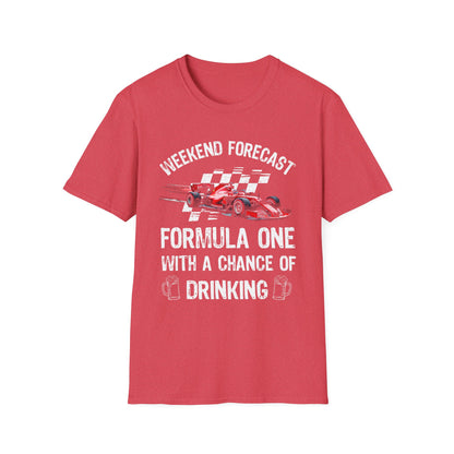 F1 Weekend Forecast Tee – Formula 1 & Beer Sports Graphic T‑Shirt