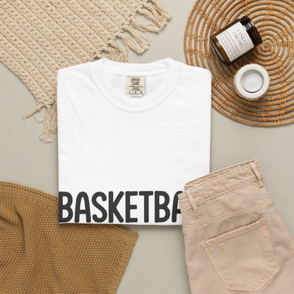 Basketball Mom Faux Embroidery T-Shirt 🏀 | Game Day Sports Mom Tee