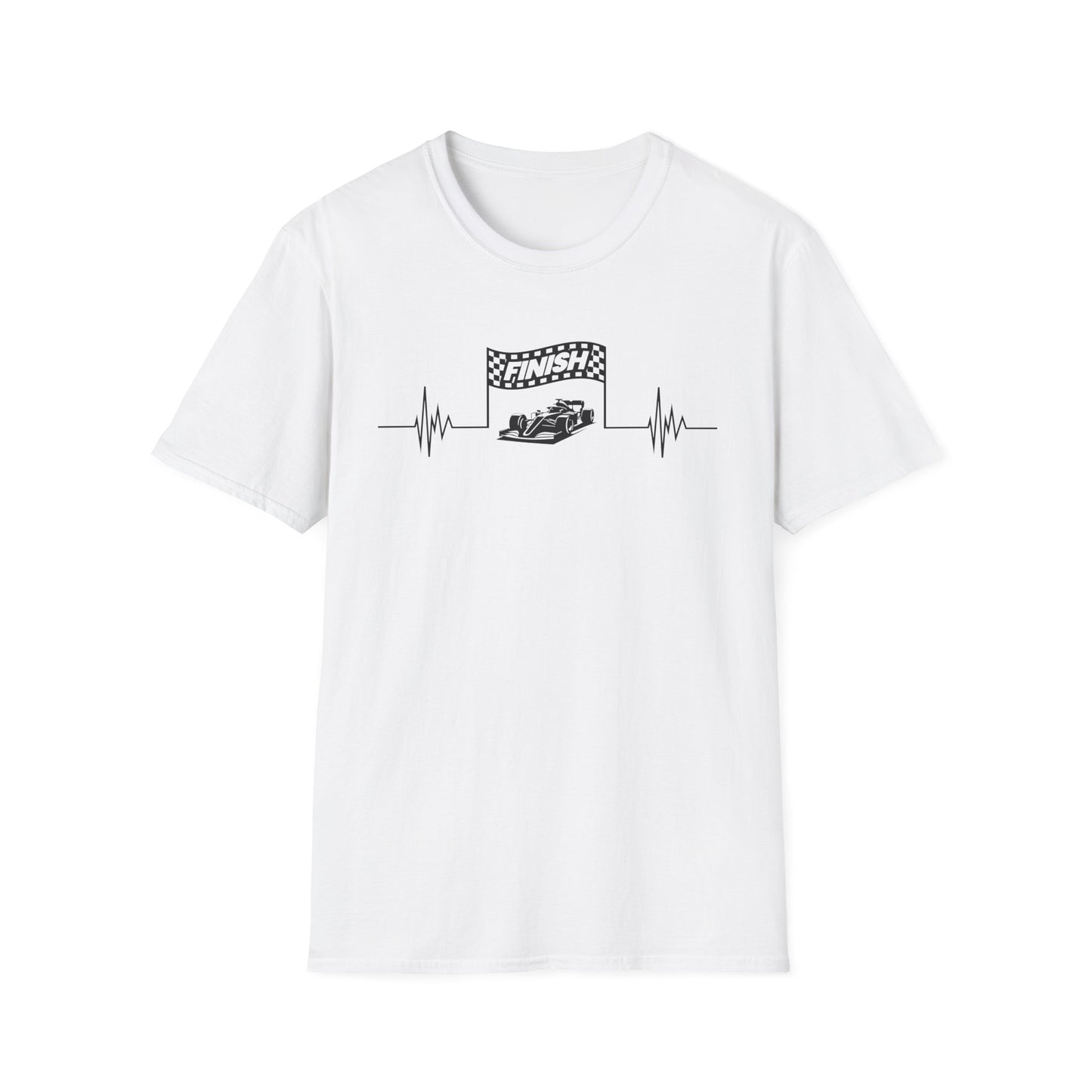 F1 Heartbeat Finish Line T-Shirt – Formula 1 Racing Fan Shirt