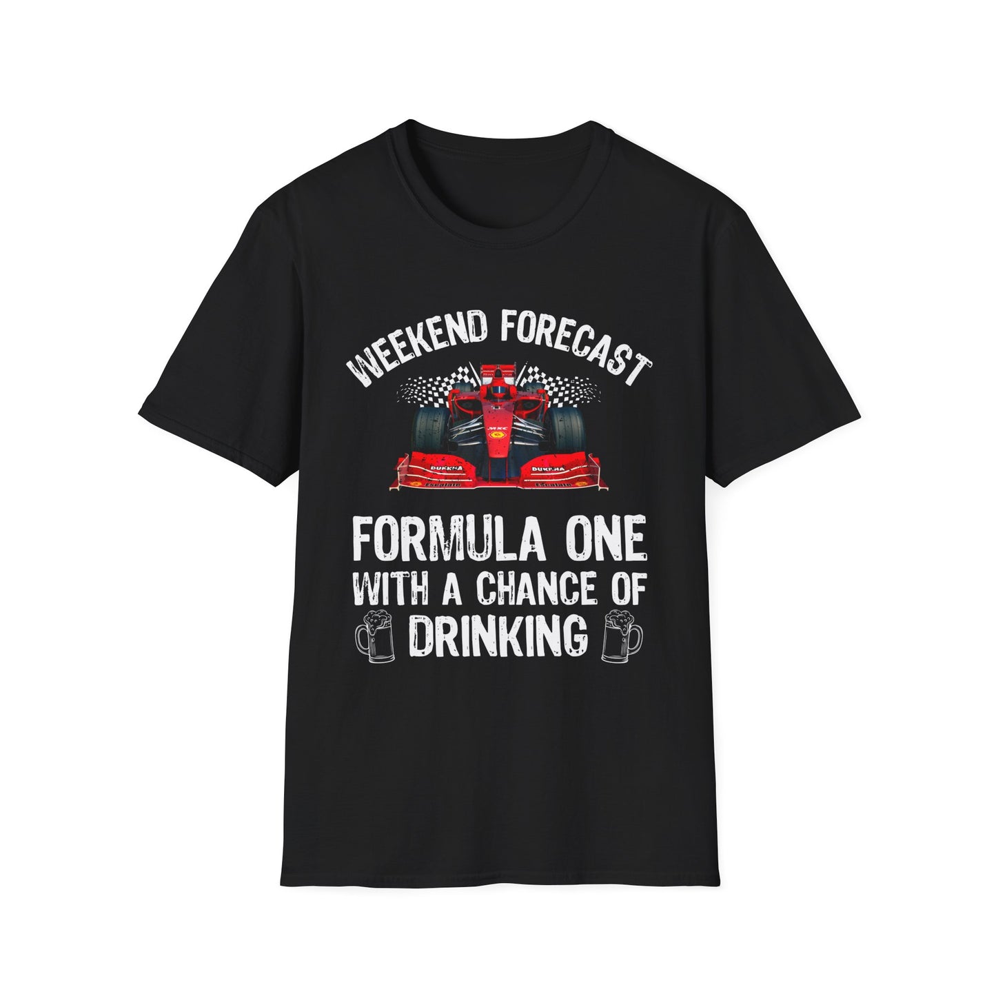 Formula 1 Weekend Forecast T-Shirt – F1 Racing & Drinking Shirt for Motorsport Fans