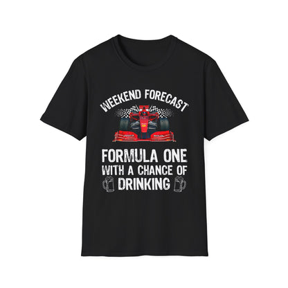 Formula 1 Weekend Forecast T-Shirt – F1 Racing & Drinking Shirt for Motorsport Fans