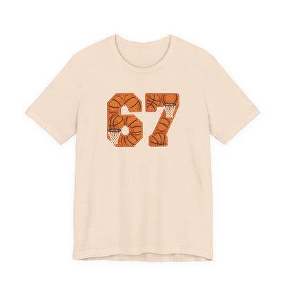 67 Basketball T-Shirt – Unique Basketball Graphic Tee for Fans & Players