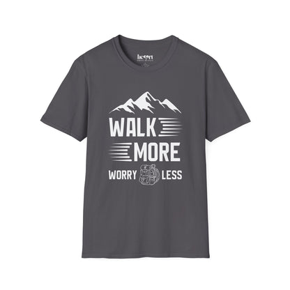 Walk More Worry Less T-Shirt 🚶‍♂️ | Motivational Walking Tee for Fitness & Nature Lovers
