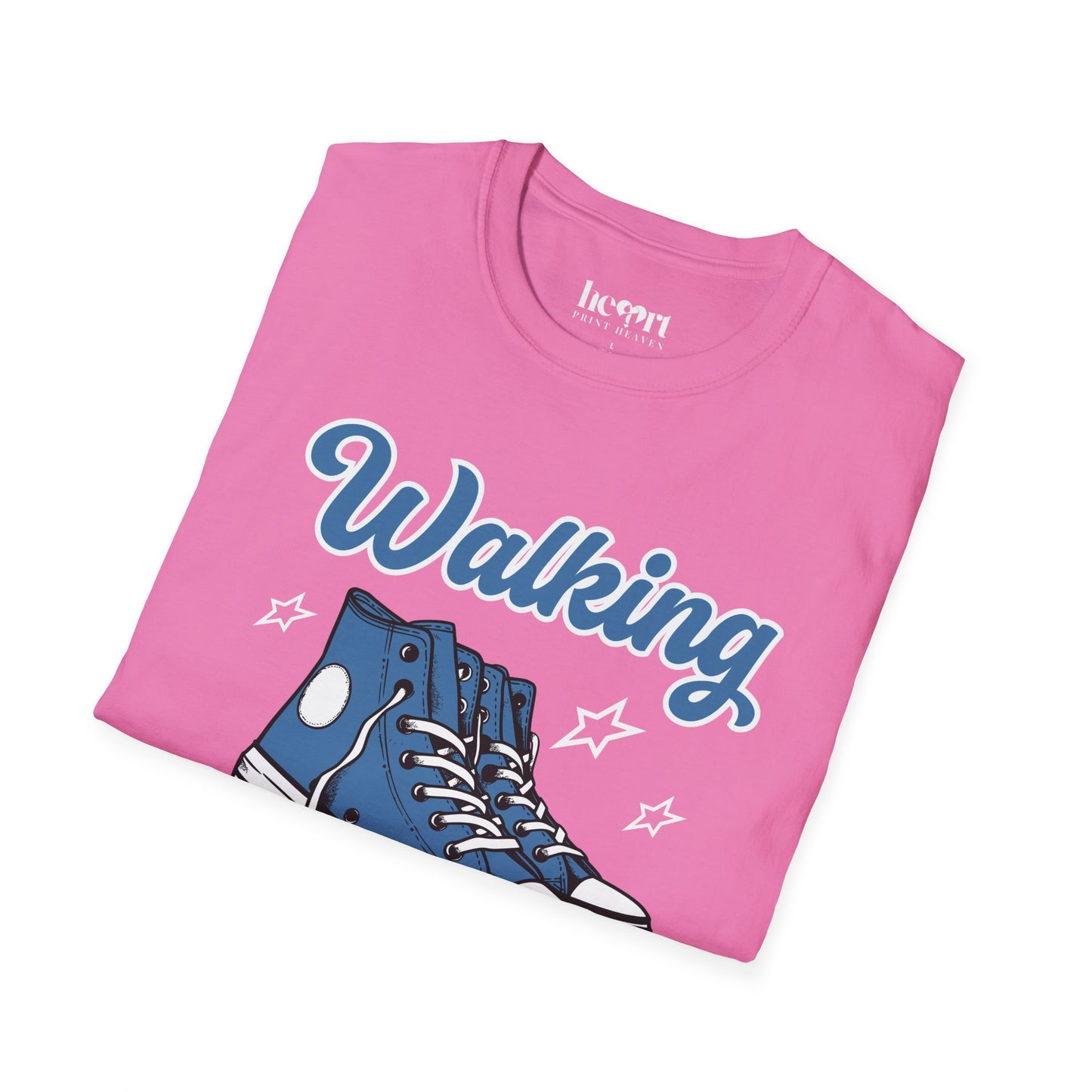 Walking Buddies Blue Shoes T-Shirt 👟🚶‍♀️ | Fun Fitness & Friendship Tee