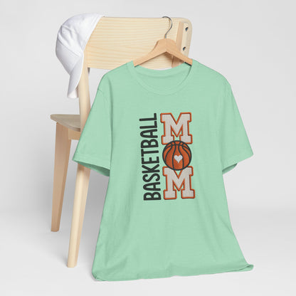Basketball Mom Faux Embroidery T-Shirt – Game Day Sports Mom Tee