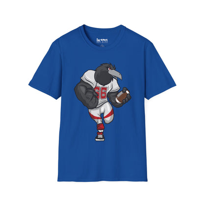 Black Crow Football Mascot T-Shirt – Fierce American Football Fan Apparel 🏈🦅