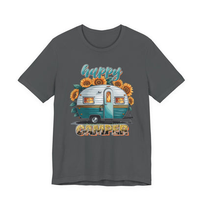 Happy Camper Sunflower Shirt – Cute Retro RV Camping Tee