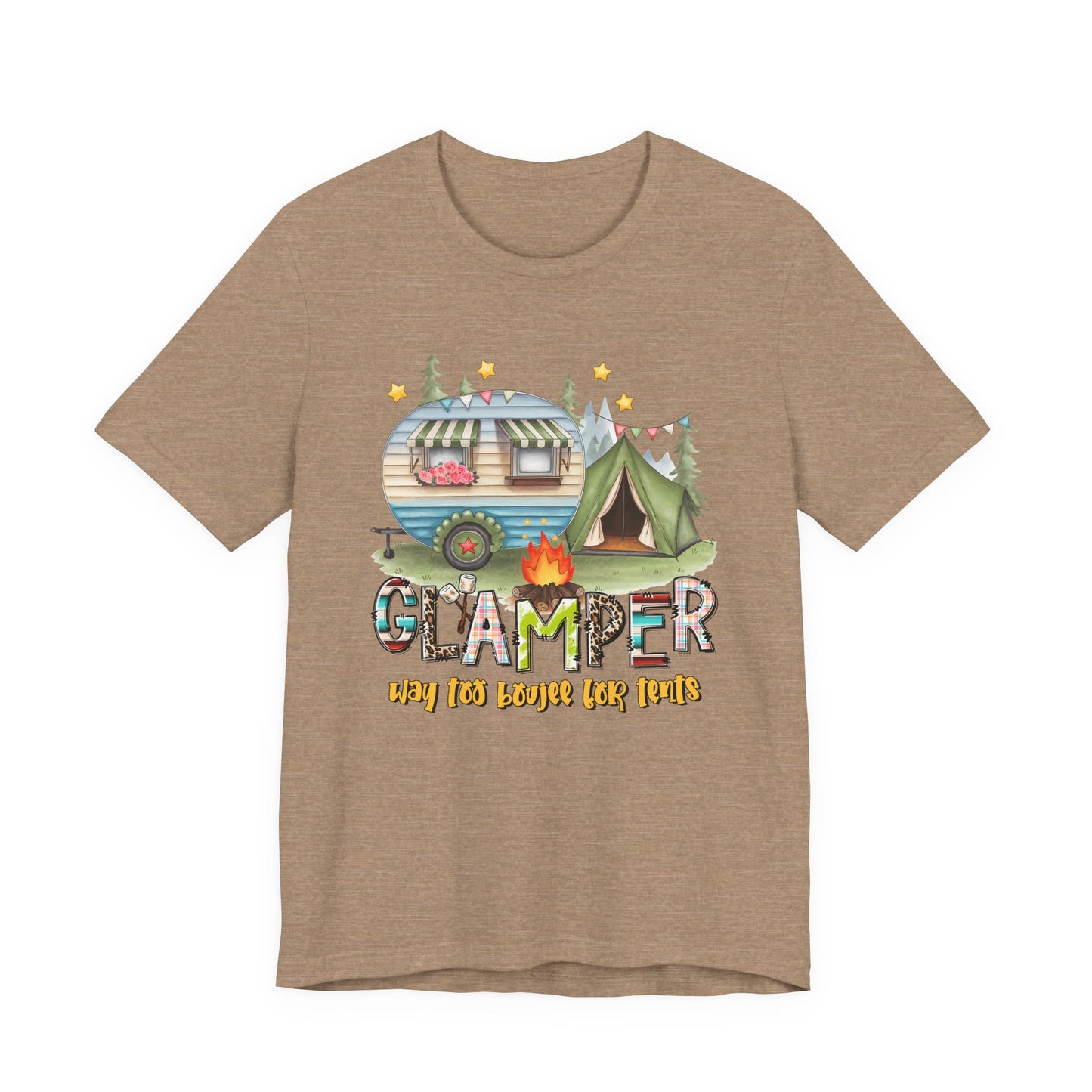 Glamper Way too Boujee for Tents T-shirt