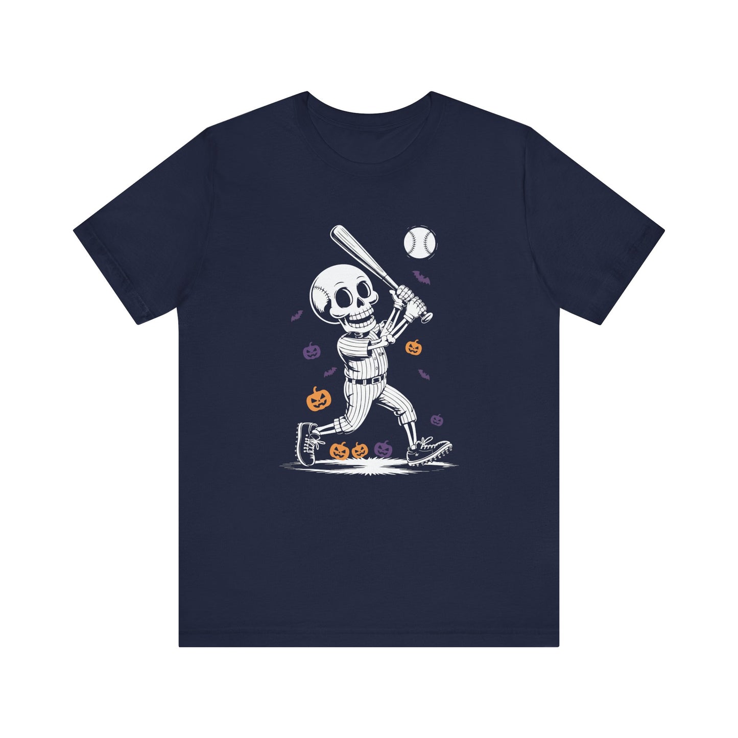 Skeleton Halloween Baseball T-shirt