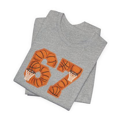 67 Basketball T-Shirt – Unique Basketball Graphic Tee for Fans & Players