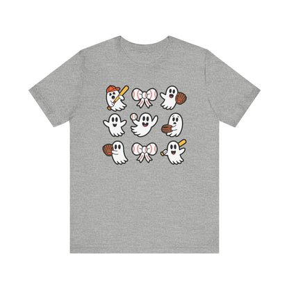 Cute Baseball Ghosts Halloween Spooky T-shirt