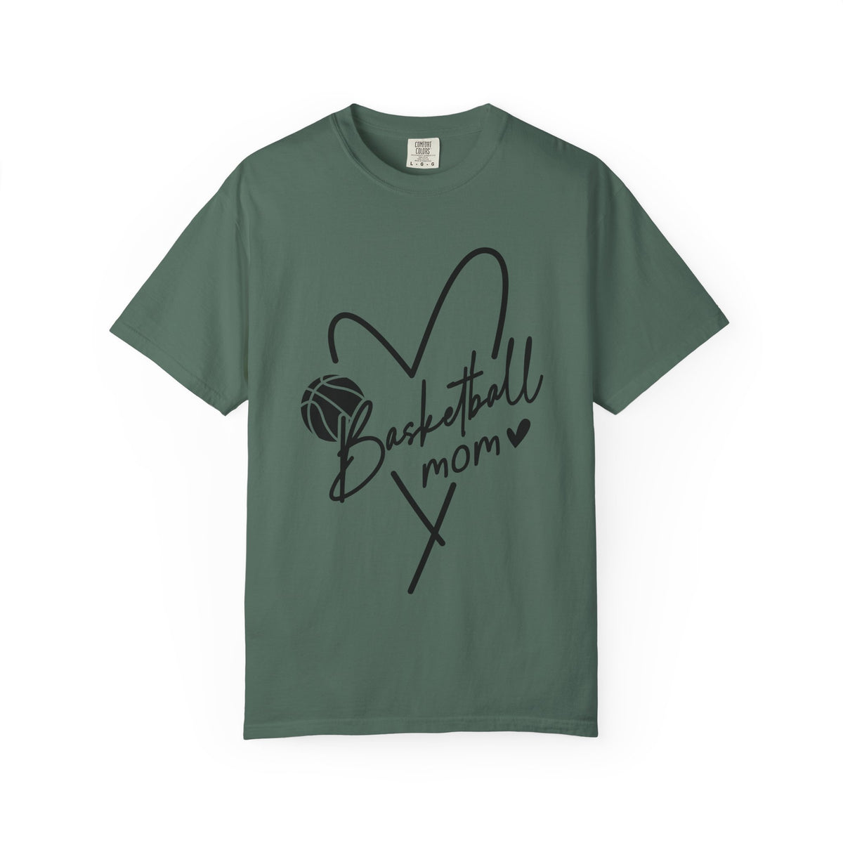 Basketball Mom Heart T-Shirt 🏀 | Cute Cursive Basketball Mom Tee
