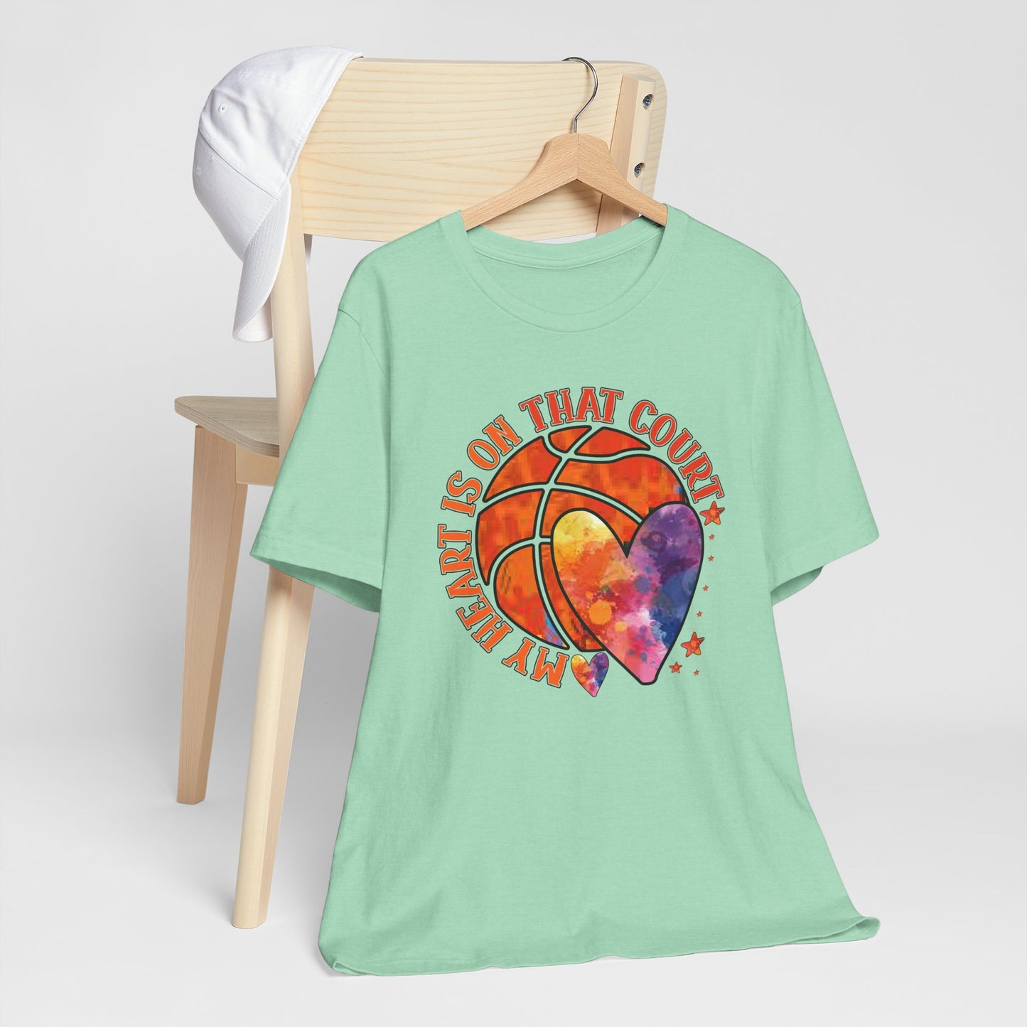 My Heart Is On That Court Basketball T-shirt