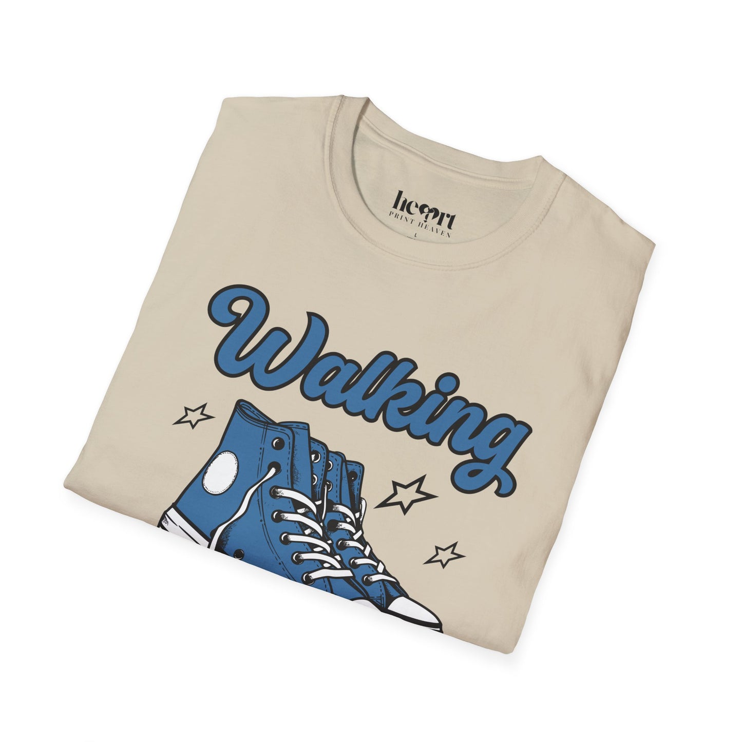 Walking Buddies Blue Shoes T-Shirt 👟🚶‍♀️ | Fun Fitness & Friendship Tee