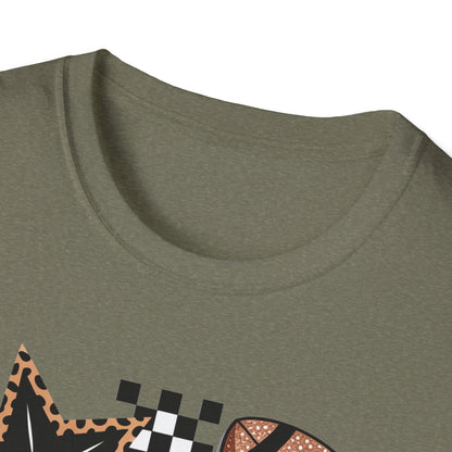 Game Day Leopard Football Tee – Women's & Men's Football Graphic T-Shirt