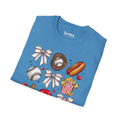 Glitter Baseball Sports T-Shirt – Sparkly Baseball Tee for Fans & Players