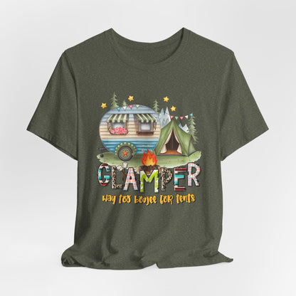 Glamper Way too Boujee for Tents T-shirt