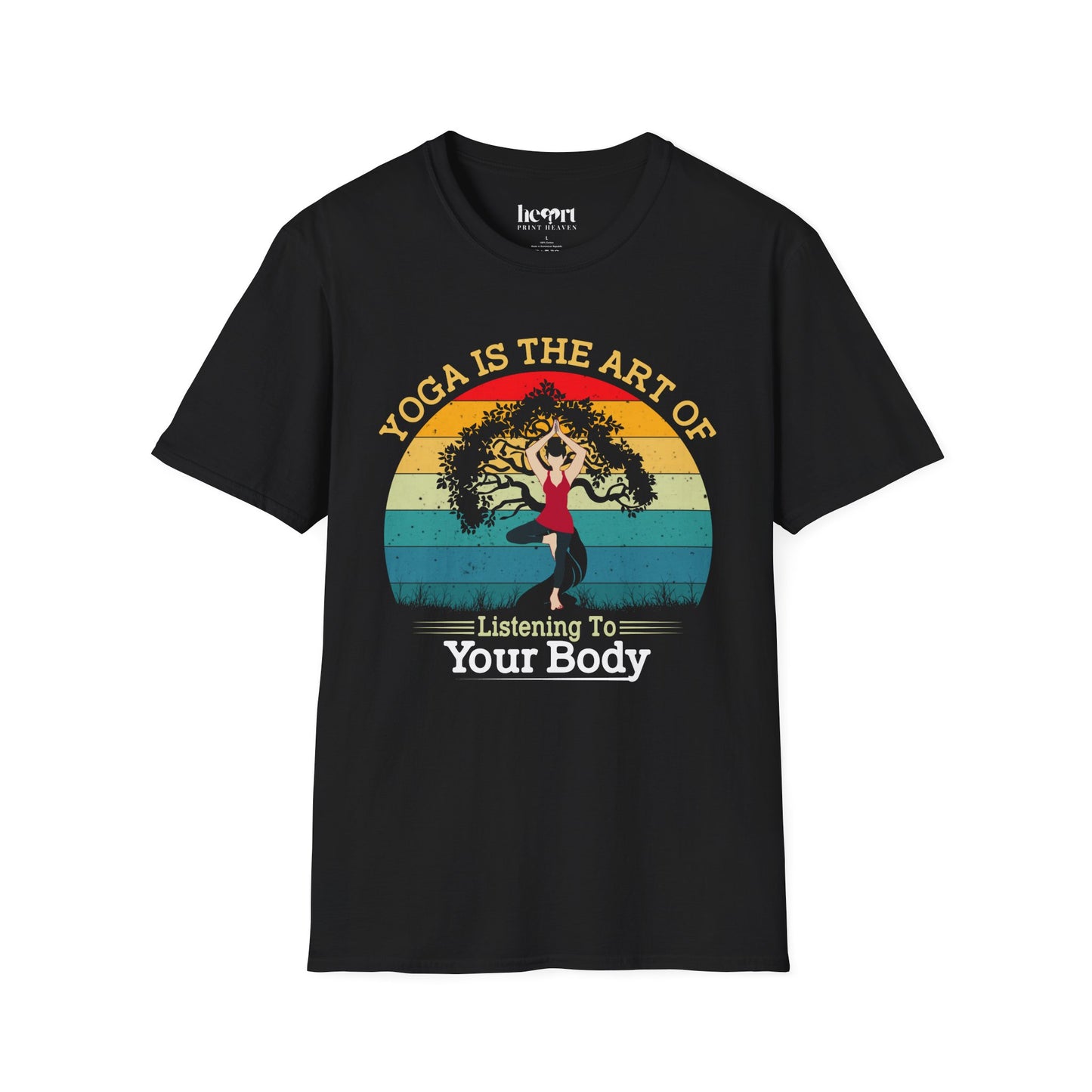 Yoga Is the Art of Listening to Your Body – Inspirational Yoga T-Shirt 🧘✨