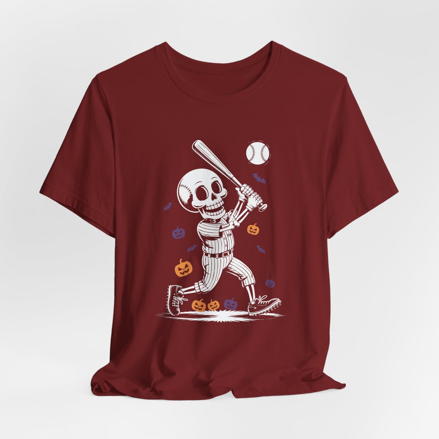 Skeleton Halloween Baseball T-shirt