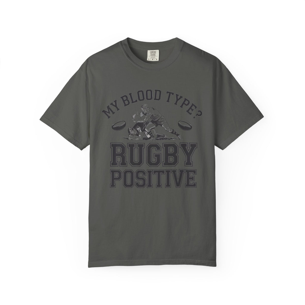 My Blood Type? Rugby Positive Version 2 T-Shirt 🏉 | Funny Rugby Enthusiast Tee