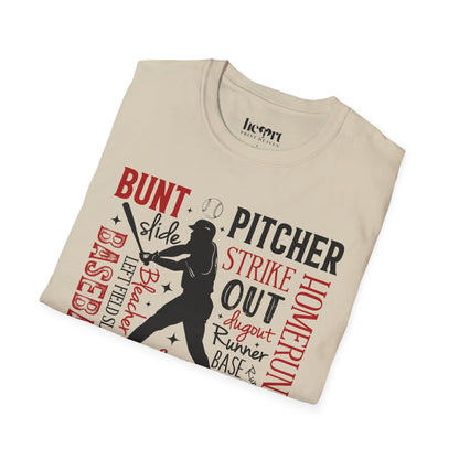 Sparkling Baseball Graphic T-Shirt – Glitter Sports Tee for Enthusiasts ✨⚾