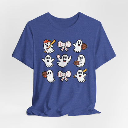 Cute Baseball Ghosts Halloween Spooky T-shirt