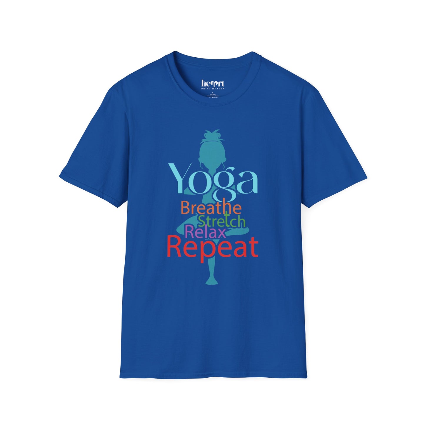 Breathe, Stretch, Relax, Repeat – Minimalist Yoga T-Shirt 🧘‍♀️✨