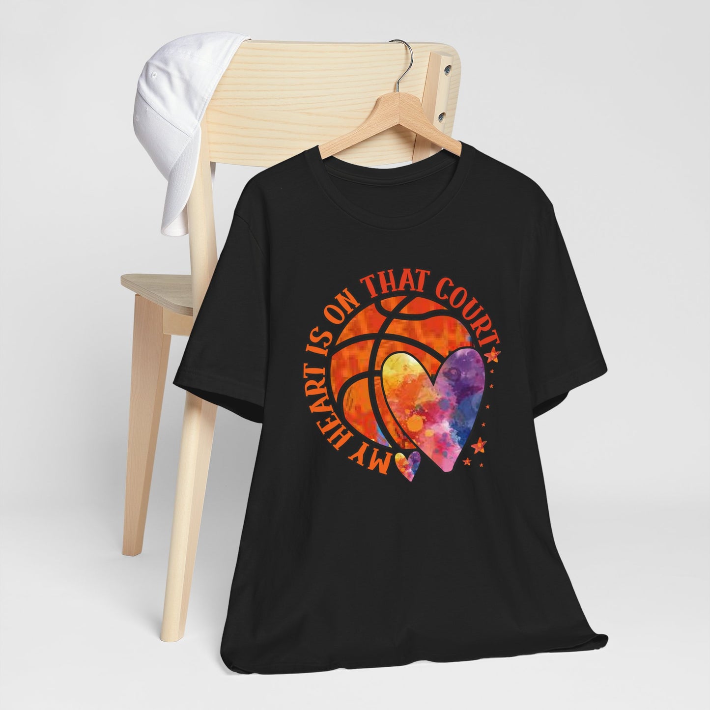 My Heart Is On That Court Basketball T-shirt