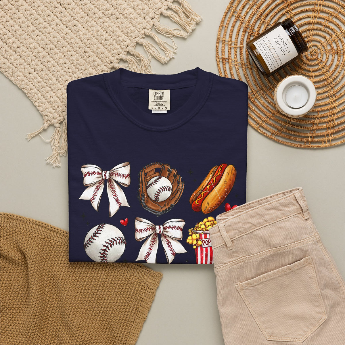 Baseball Bows & Sparkle T-Shirt | Cute Baseball Mom Collage Graphic Tee