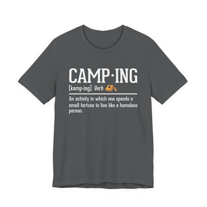 Funny Camping Definition Shirt – Sarcastic Outdoor Tee