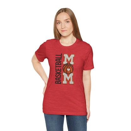 Basketball Mom Faux Embroidery T-Shirt – Game Day Sports Mom Tee