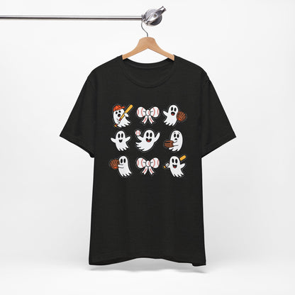 Cute Baseball Ghosts Halloween Spooky T-shirt