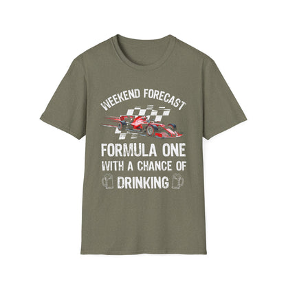 F1 Weekend Forecast Tee – Formula 1 & Beer Sports Graphic T‑Shirt