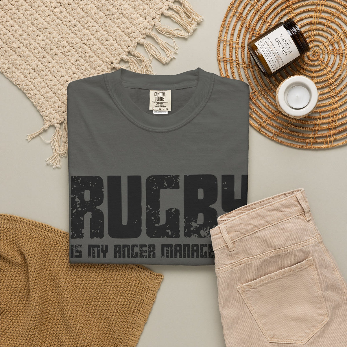 Rugby Is My Anger Management T-Shirt 🏉 | Funny Rugby Fan Statement Tee