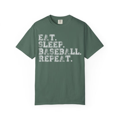 Eat Sleep Baseball Repeat T-Shirt ⚾ | Distressed Baseball Lover Graphic Tee