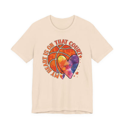 My Heart Is On That Court Basketball T-shirt