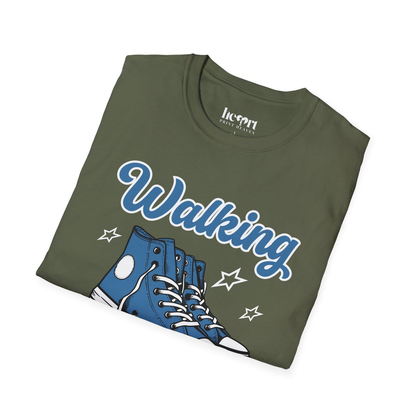 Walking Buddies Blue Shoes T-Shirt 👟🚶‍♀️ | Fun Fitness & Friendship Tee