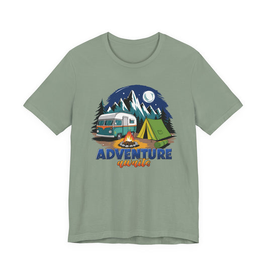 Adventure Awaits Camping T-Shirt – Scenic Nature Tee for Wanderers & RV Travelers
