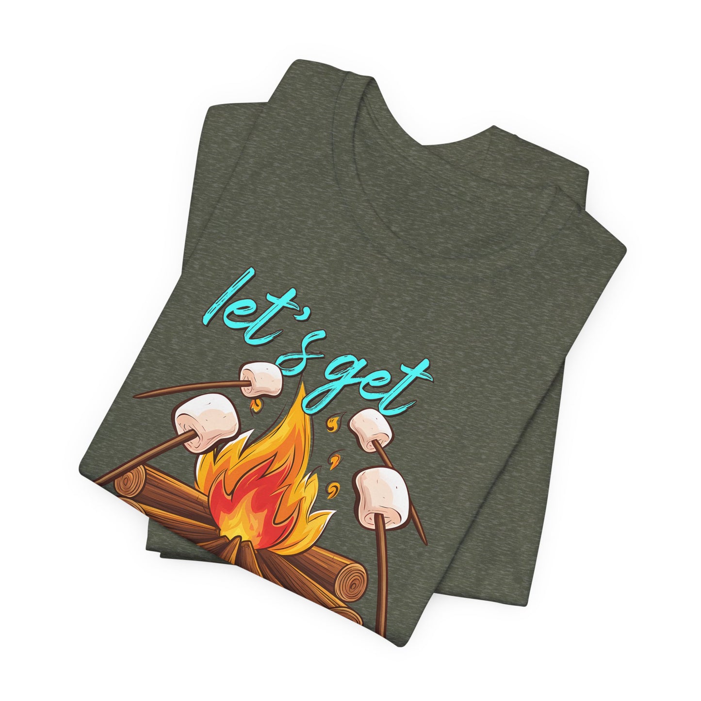 Let’s Get Toasted Campfire T-Shirt – Funny Camping Graphic Tee for Outdoor Lovers