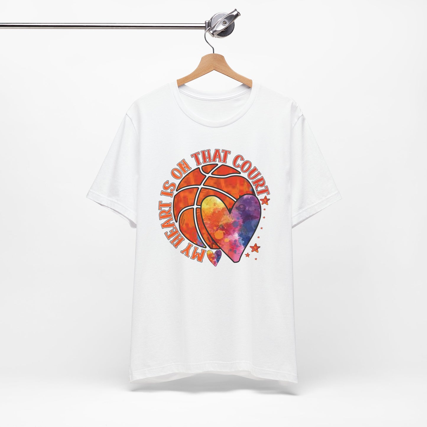 My Heart Is On That Court Basketball T-shirt