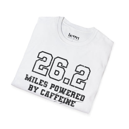 26.2 Miles Powered by Caffeine And Bad Decisions – Funny Marathon Running T-Shirt
