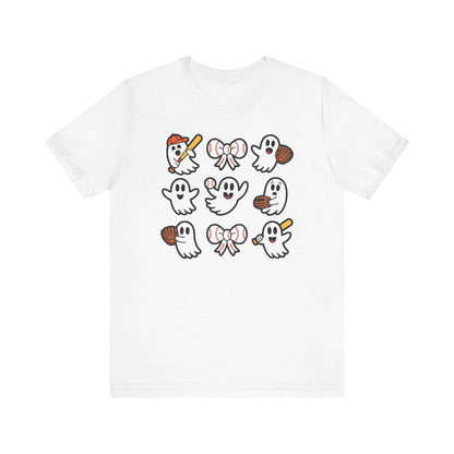Cute Baseball Ghosts Halloween Spooky T-shirt