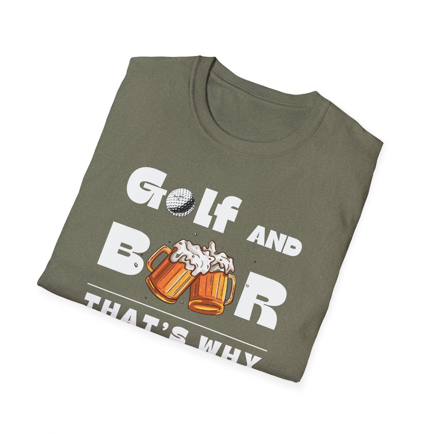 Golf & Beer Tee – Funny Golf Humor Sports Graphic T-Shirt
