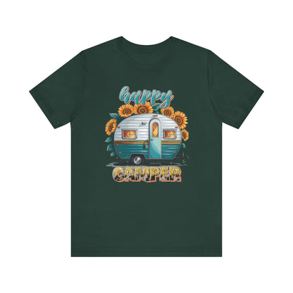 Happy Camper Sunflower Shirt – Cute Retro RV Camping Tee
