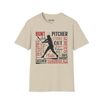 Sparkling Baseball Graphic T-Shirt – Glitter Sports Tee for Enthusiasts ✨⚾