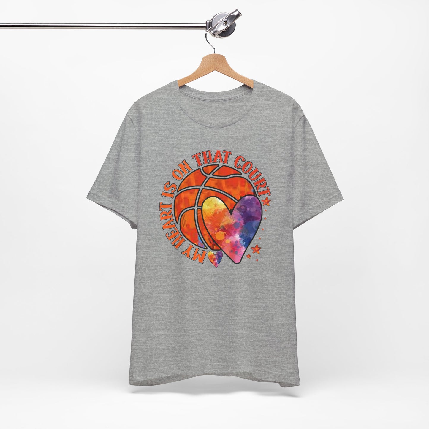 My Heart Is On That Court Basketball T-shirt